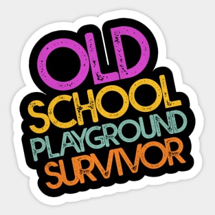 Old School Playground Survivor Sticker